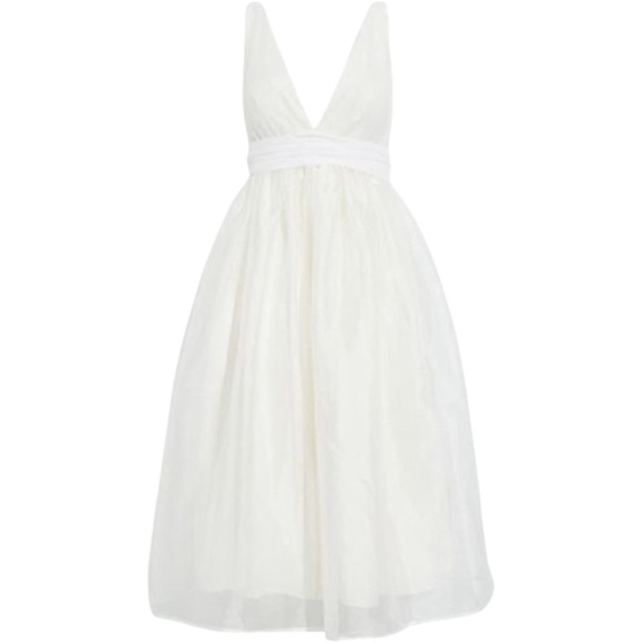 Sachin Babi BHLDN Carmina Bow Dress Ivory Size 8 NEW - Picture 3 of 16